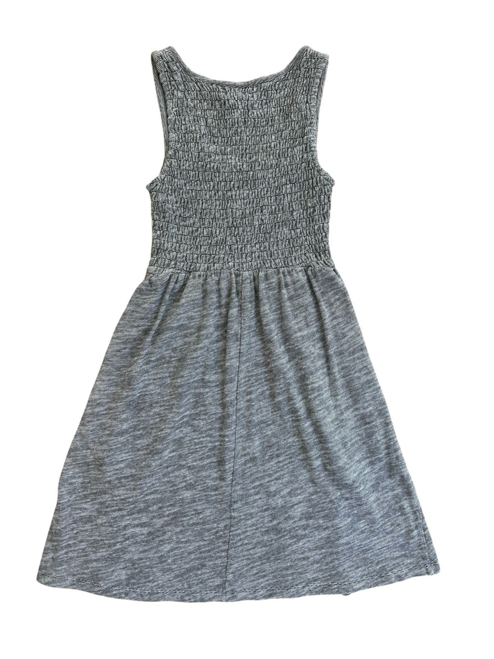 Saturday Sunday Anthro Heathered Gray Smocked Bodice Sleeveless Mini Dress - Picture 3 of 5